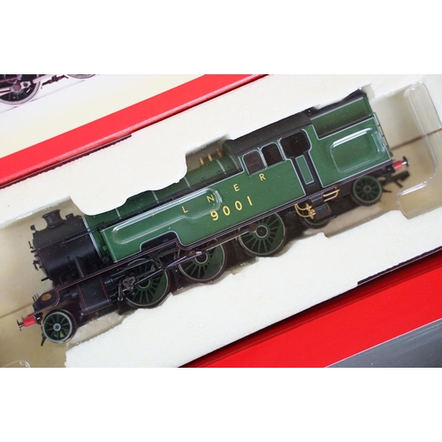 18 - Three boxed Hornby OO gauge locomotives to include R2635 LMS Stanier 4MT 2-6-4T 4P 2546, R2912 LNER ... 