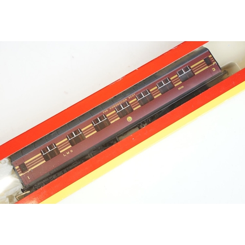 26 - Six boxed Hornby OO gauge items of rolling stock to include R4284, R4403, 2 x R4142, R4141 & LMS Cor... 