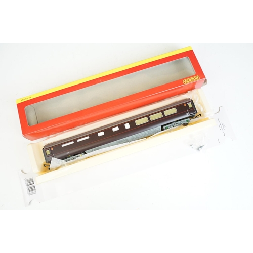 26 - Six boxed Hornby OO gauge items of rolling stock to include R4284, R4403, 2 x R4142, R4141 & LMS Cor... 