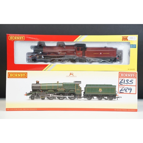 30 - Two boxed Hornby OO gauge locomotives to include R3229 BR 4-6-0 Star Class British Monarch and R3169... 