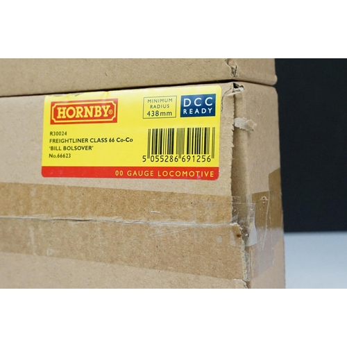 103 - Two boxed Hornby OO gauge DCC Ready locomotives to include R30024 Freightliner Class 66 Co-Co Bill B... 