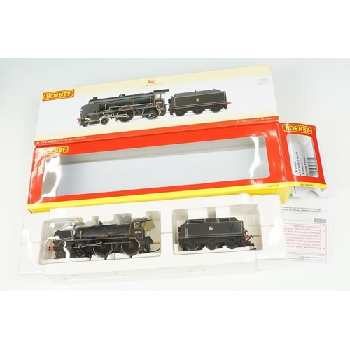 105 - Three boxed Hornby OO gauge locomotives to include DCC Fitted R2744X BR 4-4-0 Schools Class Blundell... 