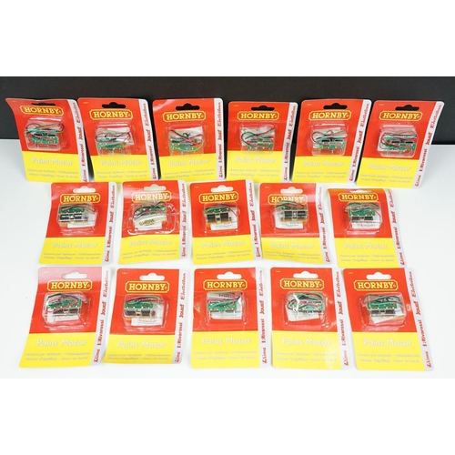 114 - 16 Carded Hornby OO gauge R8014 Point Motor accessories, all unopened, some cards showing bend