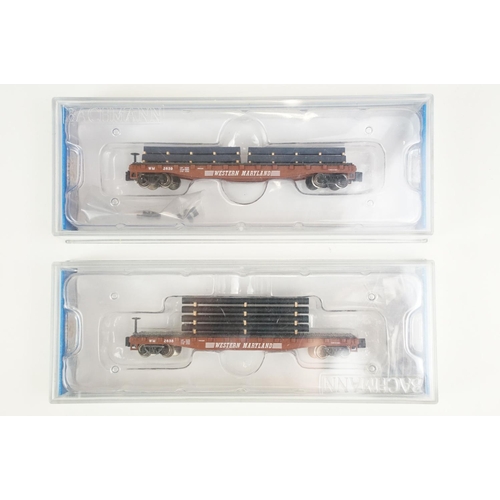 118 - 14 Cased N gauge items of rolling stock to include 7 x Bachmann 5, 2 x Minitrix, 3 x Fleischmann, 1 ... 