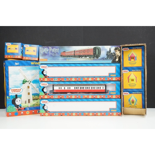 136 - Nine boxed Hornby Thomas & Friends OO gauge accessories to include R9052 James Brake Coach, 2 x R905... 