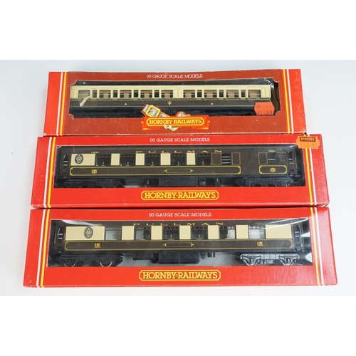 140 - 44 Boxed Hornby OO gauge items of rolling stock to include R4146A Pullman 3rd Class Kitchen Car, R47... 