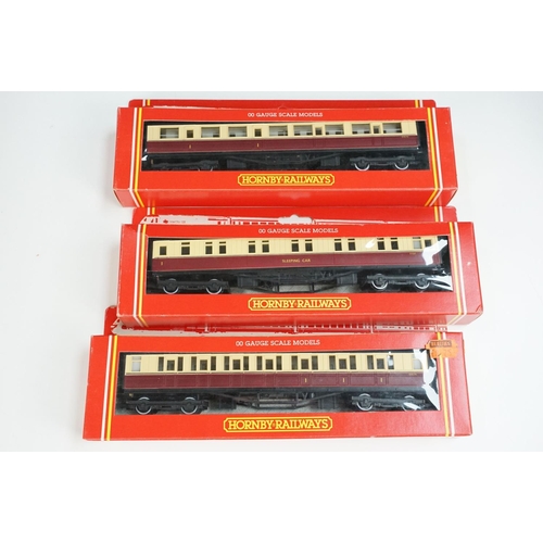 140 - 44 Boxed Hornby OO gauge items of rolling stock to include R4146A Pullman 3rd Class Kitchen Car, R47... 