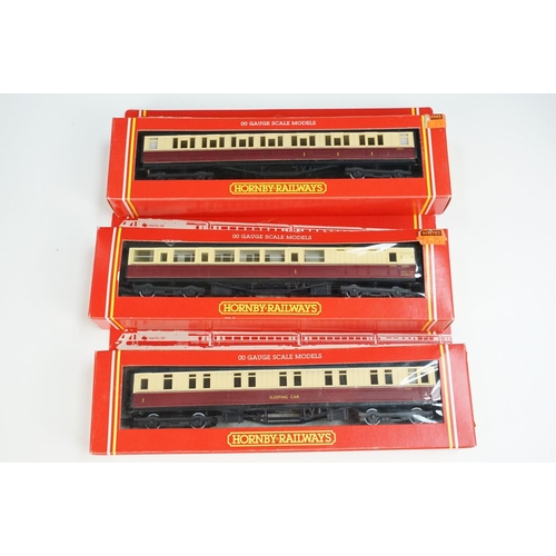 140 - 44 Boxed Hornby OO gauge items of rolling stock to include R4146A Pullman 3rd Class Kitchen Car, R47... 