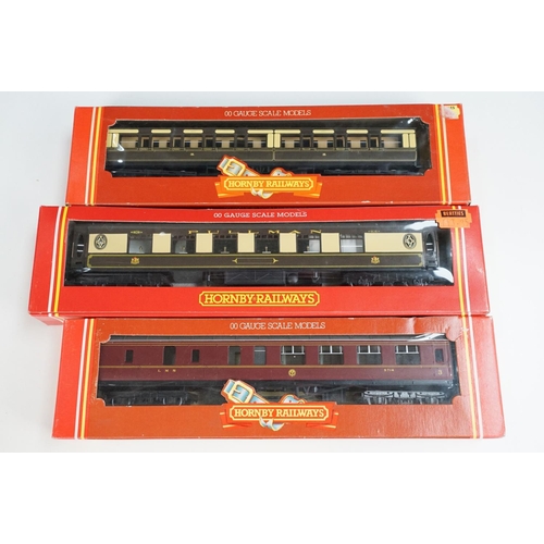 140 - 44 Boxed Hornby OO gauge items of rolling stock to include R4146A Pullman 3rd Class Kitchen Car, R47... 