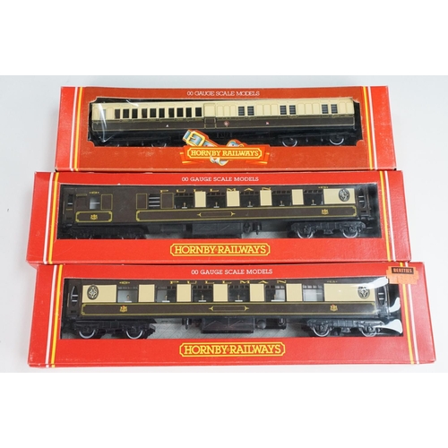 140 - 44 Boxed Hornby OO gauge items of rolling stock to include R4146A Pullman 3rd Class Kitchen Car, R47... 