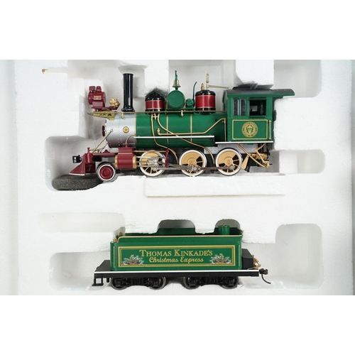 142 - Collection of Spectrum by Bachmann Thomas Kinkade's Christmas Express train set including locomotive... 