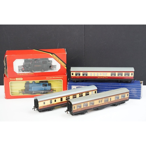 173 - Boxed Triang Hornby OO gauge R355B 0-4-0 Industrial Loco Nellie blue livery, a repainted 0-4-0 locom... 