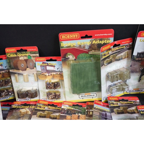 76 - Around 100 carded & boxed Hornby Skaledale OO gauge accessory items to include Wooden Summer House, ... 