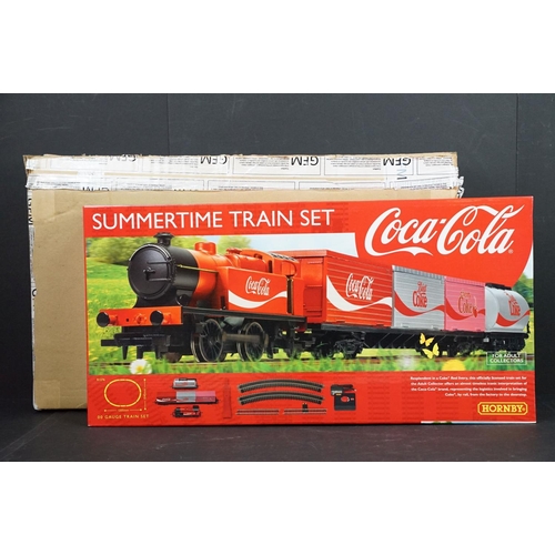 157 - Boxed Hornby OO gauge R1276 Coca Cola Summertime Train Set, with outer trade box, complete and appea... 