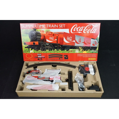 157 - Boxed Hornby OO gauge R1276 Coca Cola Summertime Train Set, with outer trade box, complete and appea... 