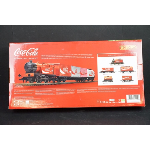 157 - Boxed Hornby OO gauge R1276 Coca Cola Summertime Train Set, with outer trade box, complete and appea... 