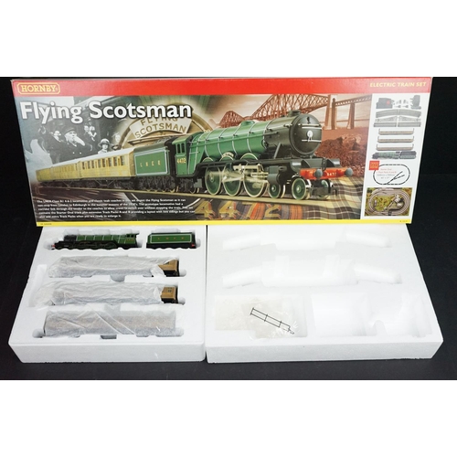 159 - Three boxed part complete Hornby OO gauge electric train sets to include R1013 Eurostar (with locomo... 