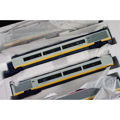 159 - Three boxed part complete Hornby OO gauge electric train sets to include R1013 Eurostar (with locomo... 