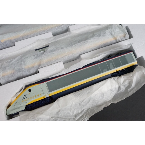 159 - Three boxed part complete Hornby OO gauge electric train sets to include R1013 Eurostar (with locomo... 