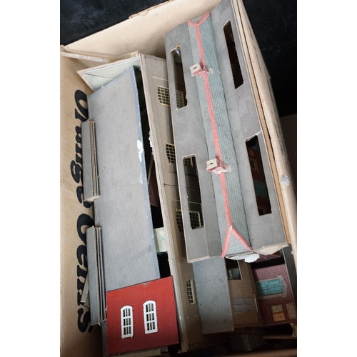 163 - Quantity of OO gauge model railway accessories to include trackside buildings, boxed Hornby Mainline... 