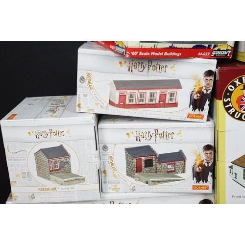 166 - 15 Boxed OO gauge trackside buildings to include 5 x Hornby Harry Potter Wizarding World examples to... 