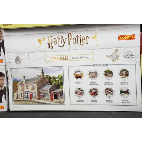 166 - 15 Boxed OO gauge trackside buildings to include 5 x Hornby Harry Potter Wizarding World examples to... 