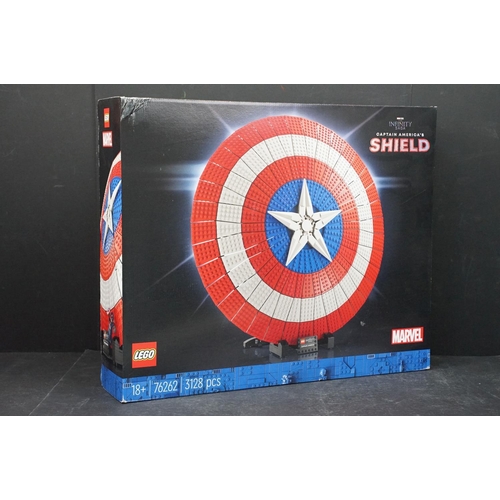 1436 - Lego - Boxed Lego Marvel Captain America's Shield set, factory sealed, box showing storage wear & sq... 