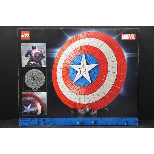 1436 - Lego - Boxed Lego Marvel Captain America's Shield set, factory sealed, box showing storage wear & sq... 