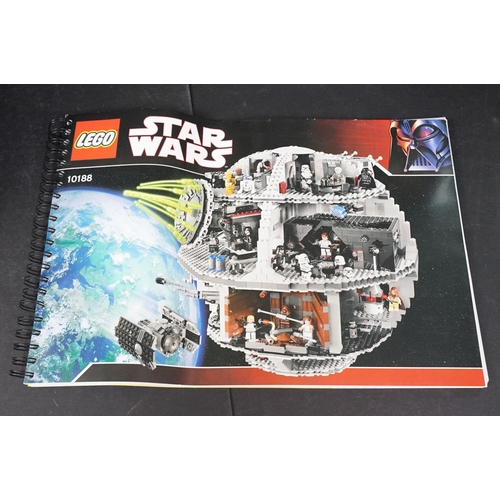 1437 - Lego - Boxed Lego Star Wars 10188 Death Star set, opened box but contents sealed, showing storage we... 