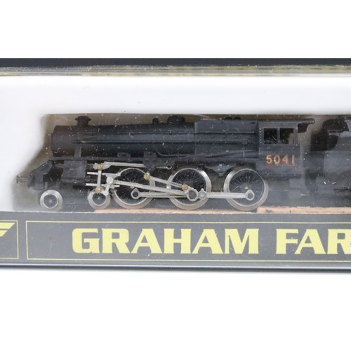 126A - Two cased Graham Farish N gauge locomotives to include 5041 LMS 4-6-0 in black livery and 2-6-2 in B... 