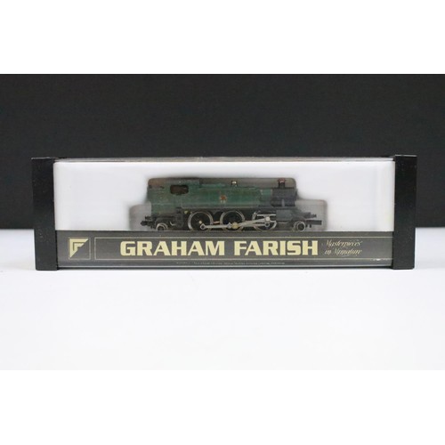 126A - Two cased Graham Farish N gauge locomotives to include 5041 LMS 4-6-0 in black livery and 2-6-2 in B... 