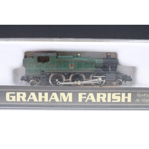 126A - Two cased Graham Farish N gauge locomotives to include 5041 LMS 4-6-0 in black livery and 2-6-2 in B... 