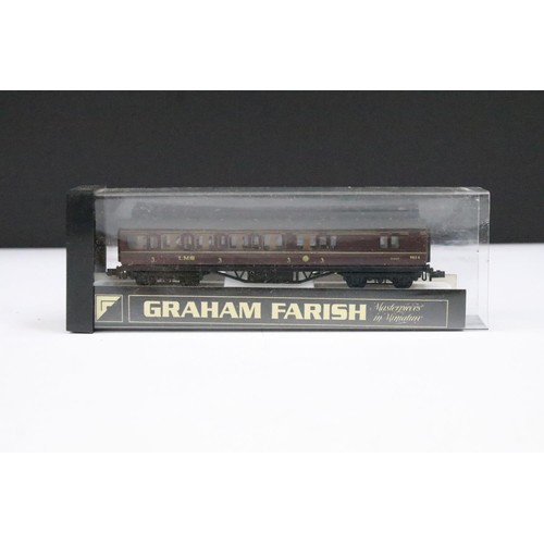 126A - Two cased Graham Farish N gauge locomotives to include 5041 LMS 4-6-0 in black livery and 2-6-2 in B... 