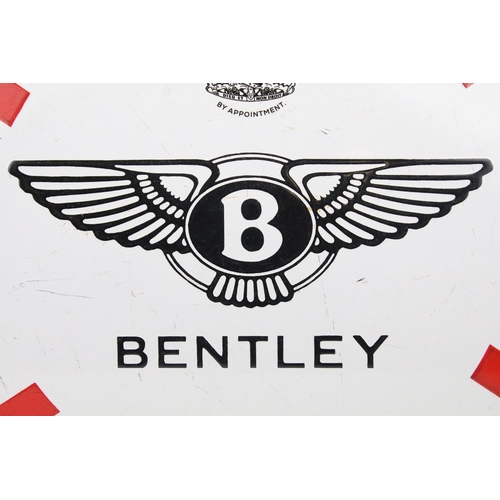 116 - Bentley convex enamel sign, Union Jack design with Bentley logo and wings within central circle, wit... 