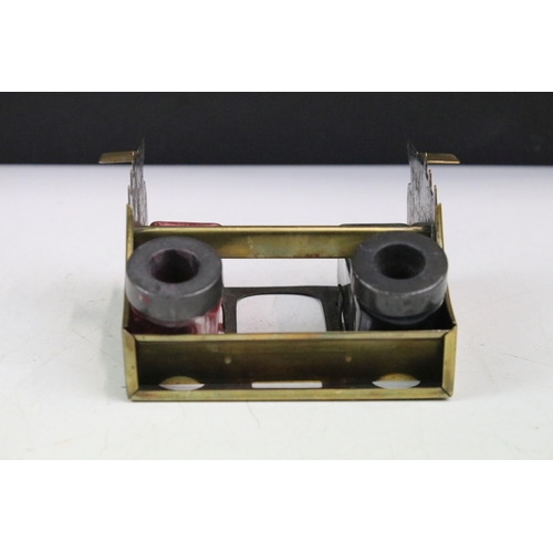 168 - 19th century brass ‘ Hayne suspended inkwell ‘ patented in New York, USA in 1897