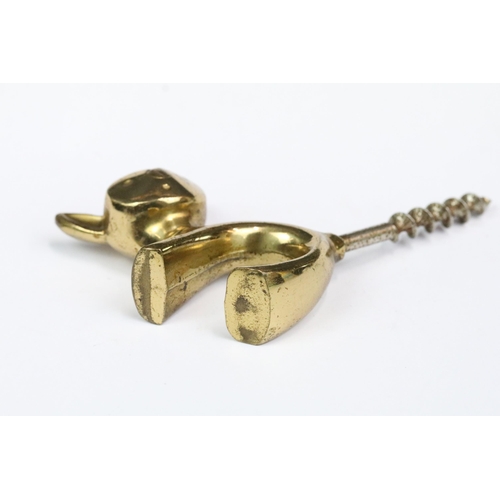 190 - Mid century Austrian Vienna corkscrew in the form of a cat designed by Walter Bosse, 16cm high