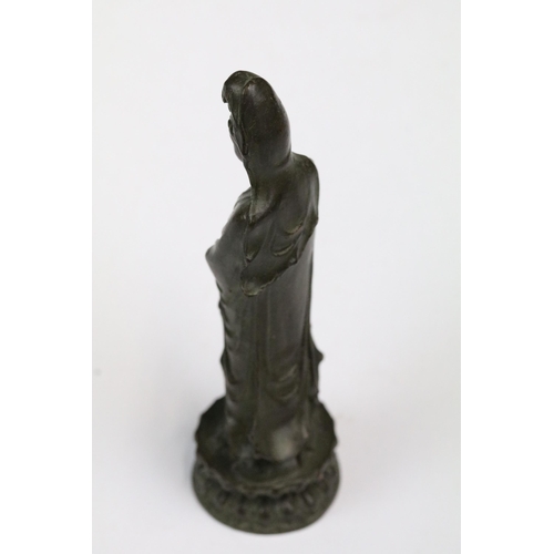 248 - A Chinese ornamental bronze figure, stands approx 11cm in height.