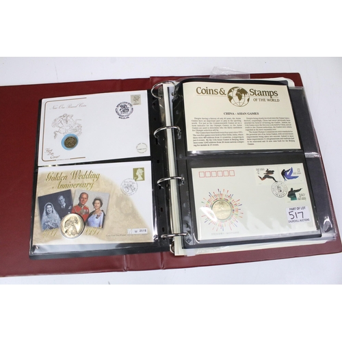 388 - Collection of Great British commemorative coins to include an album of £5 Queen Elizabth II first da... 