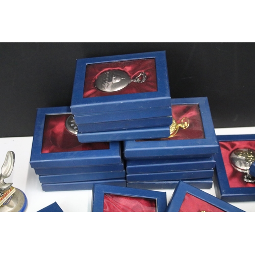 256 - A large collection of contemporary pocket watches, mostly within fitted display boxes, to include Fr... 