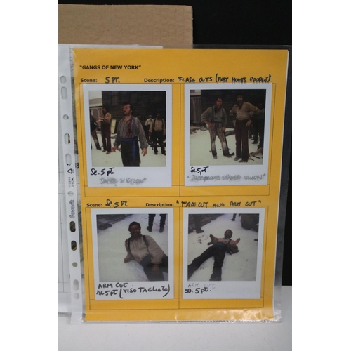 258 - A collection of four sets of production used polaroid photographs from the film 'Gangs of New York' ... 