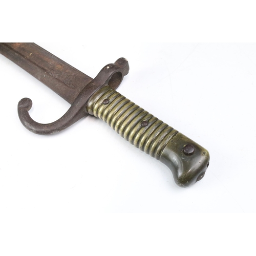 268 - A 1842 Model French Sword Bayonet with brass grip