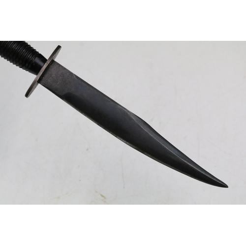 268A - A British military issued Iraq war Fairbairn Sykes commando dagger, damaged and re-bladed as fightin... 