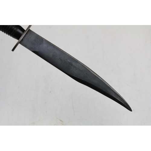 268A - A British military issued Iraq war Fairbairn Sykes commando dagger, damaged and re-bladed as fightin... 