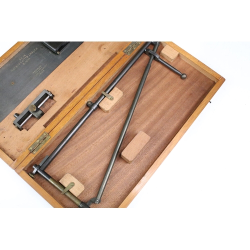 272 - A boxed Webley air rifle cleaning kit together with a Moy's patent Ellipsograph within fitted wooden... 