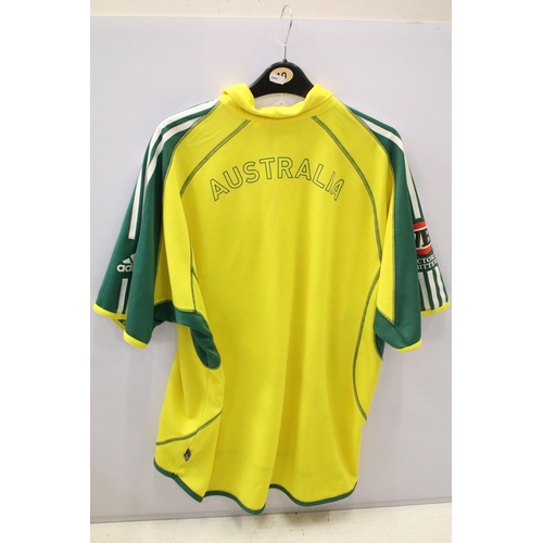 398 - 2004 Australia Cricket shirt with two team signatures to front. Size XXL.