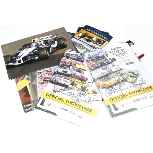 400 - Collection of Speedway and car racing ephemera. The lot to include a Ralf Schumacher signed photo, J... 