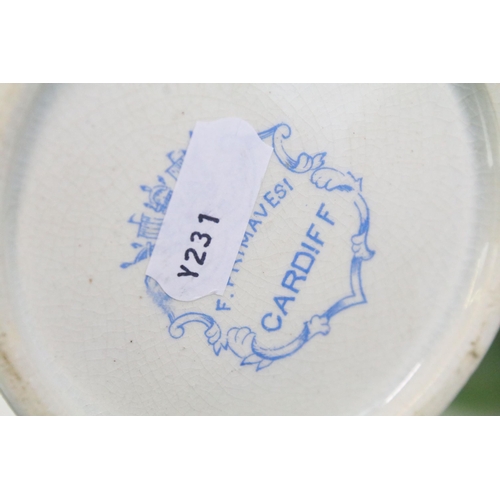 106 - Selection of antique and vintage ceramics and glass to include Clarice Cliff 'Charlotte' plate, Wedg... 