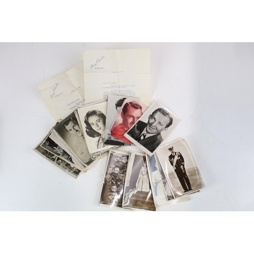 276 - A small collection of film star and royalty postcards to include a Bing Crosby example with covering... 