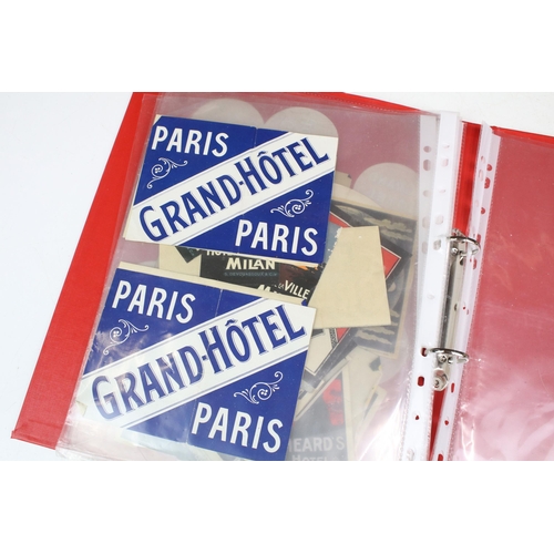 278 - A collection of unused vintage hotel and travel luggage labels