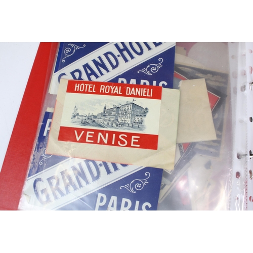 278 - A collection of unused vintage hotel and travel luggage labels